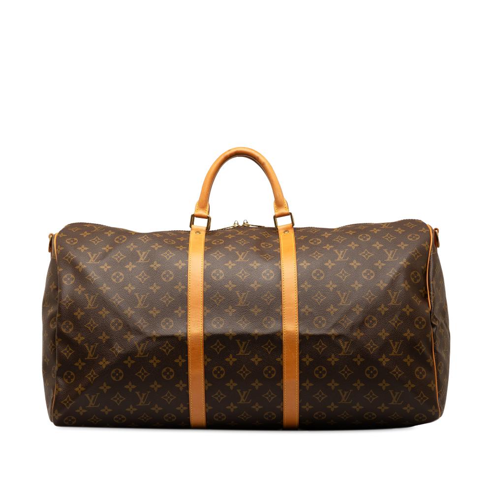 Louis Vuitton B Louis Vuitton Brown Monogram Canvas Canvas Monogram Keepall 60 France