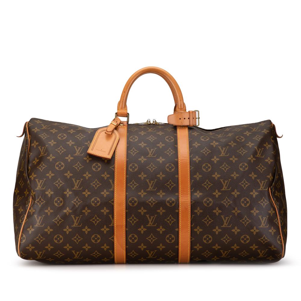 Louis Vuitton B Louis Vuitton Brown Monogram Canvas Canvas Monogram Keepall 55 France