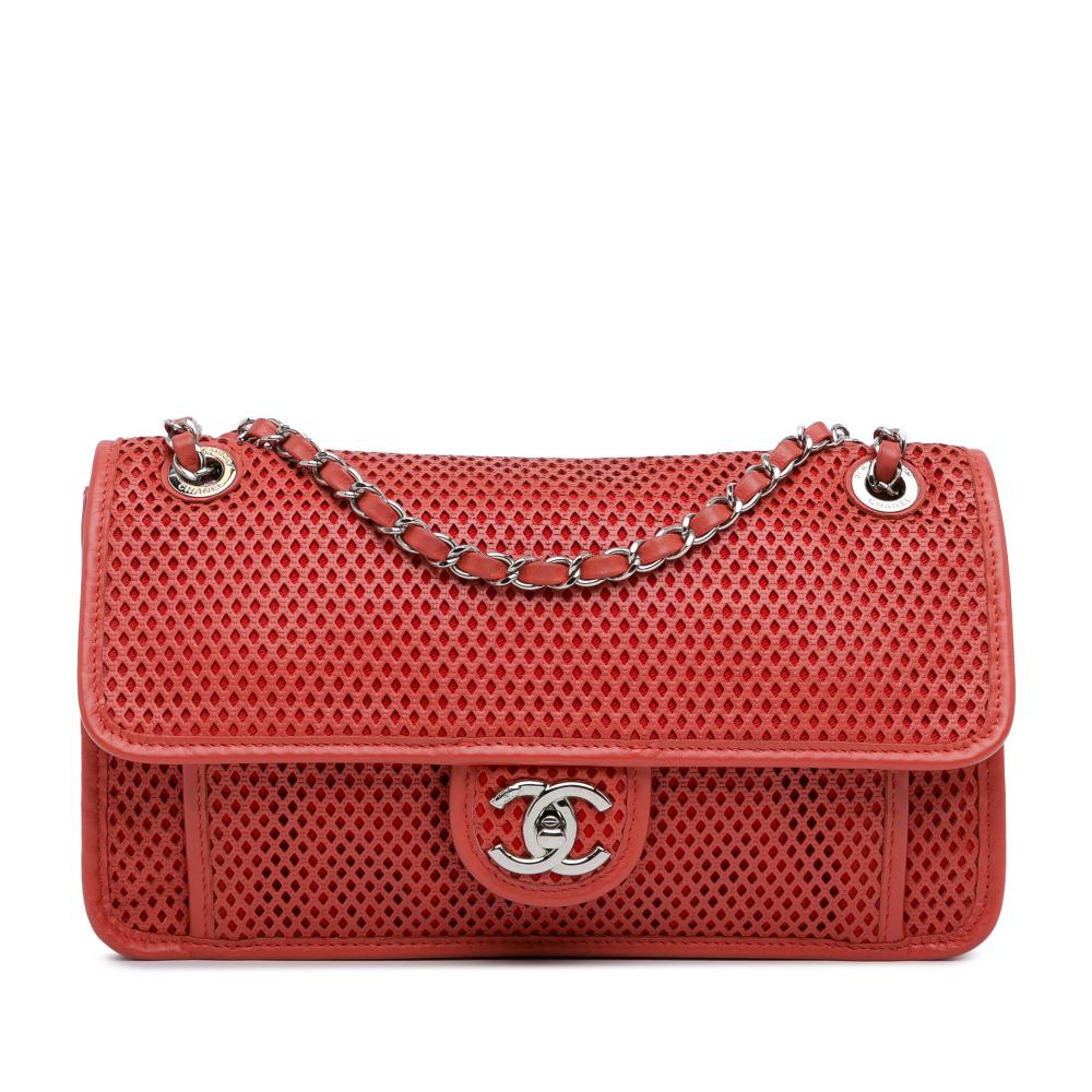 Chanel AB Chanel Red Calf Leather Medium Up In The Air Flap Italy