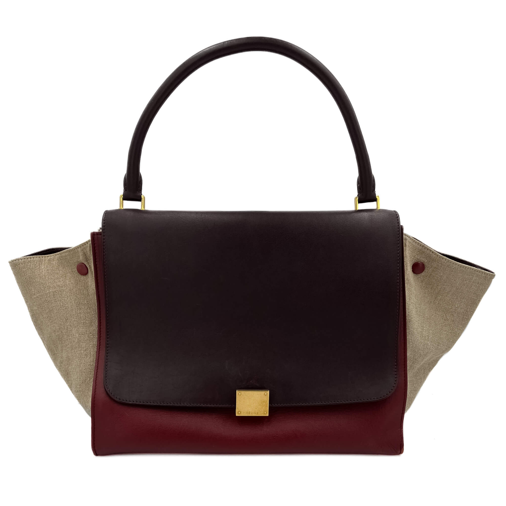 Celine Trapeze Large Leather Top-handle Bag tricolour