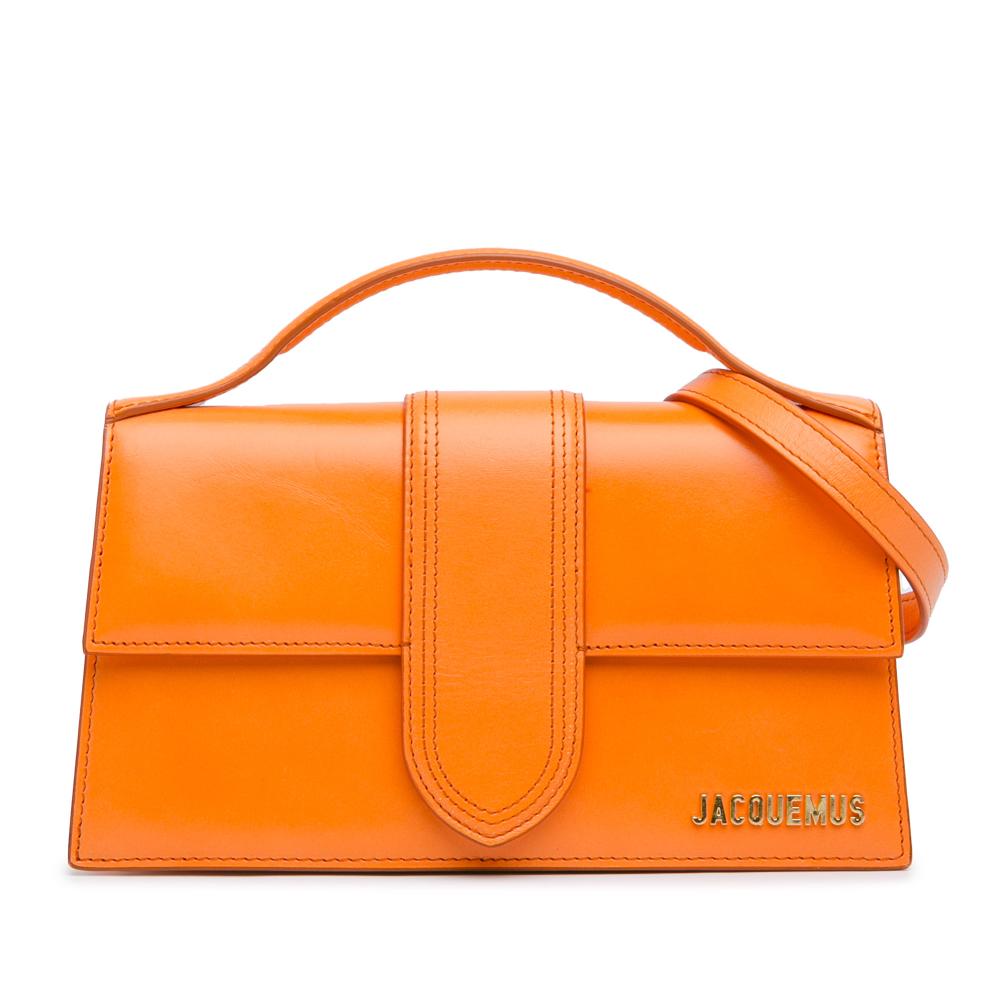 Jacquemus AB Jacquemus Orange Calf Leather Le Grand Bambino Italy