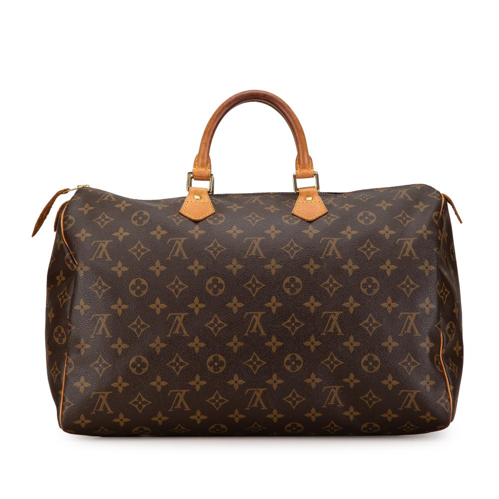 Louis Vuitton B Louis Vuitton Brown Monogram Canvas Canvas Monogram Speedy 35 France