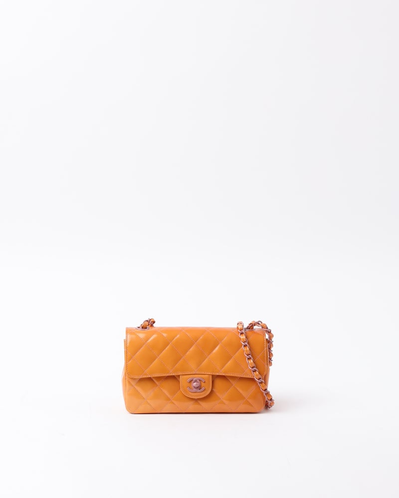 Chanel Classic Rectangular Mini Patent Flap Bag