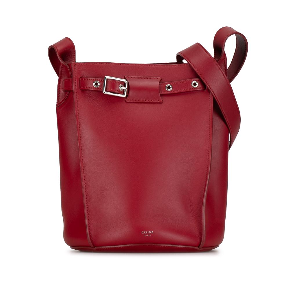 Celine AB Celine Red Calf Leather Big Bag Bucket Italy