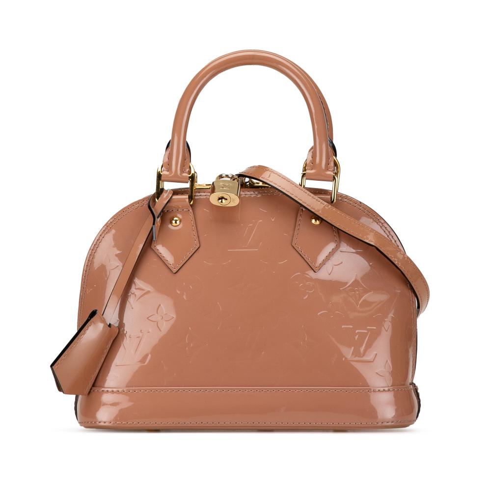 Louis Vuitton B Louis Vuitton Brown Taupe Vernis Leather Leather Monogram Vernis Alma BB France