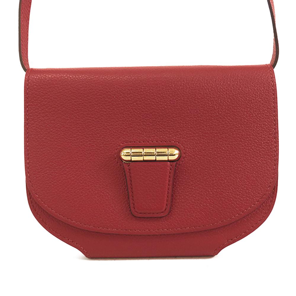 Hermès AB Hermès Red Calf Leather Mini Evercolor Convoyeur France