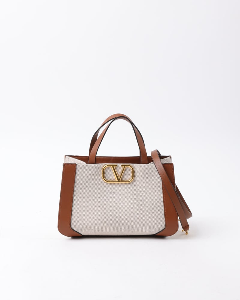 Valentino Small V Logo Tote