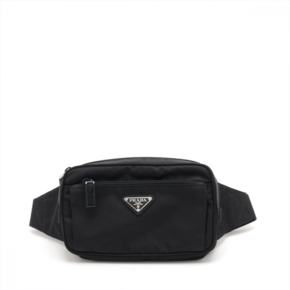 Prada Belt Bag Re-Nylon and Saffiano Leather Black