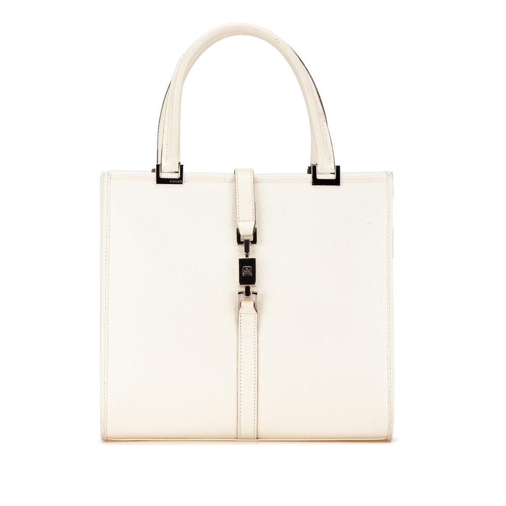 Gucci B Gucci White Calf Leather Jackie Handbag Italy