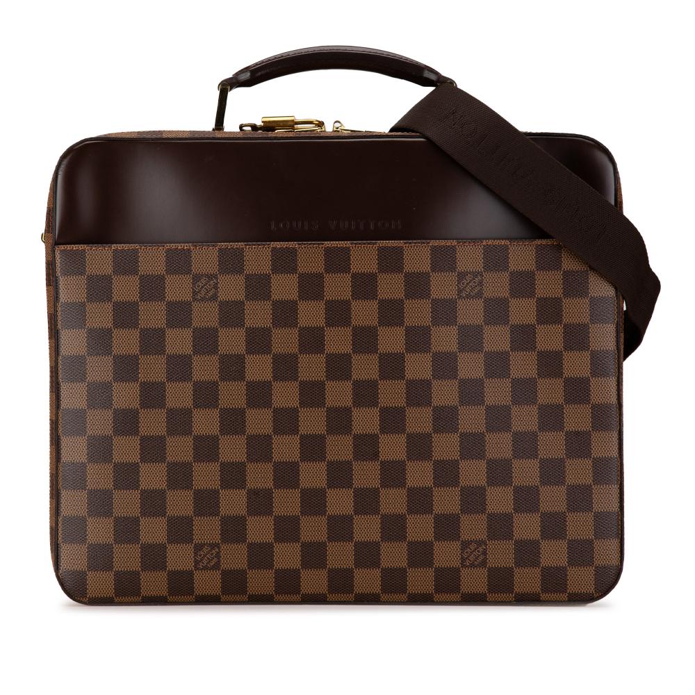 Louis Vuitton AB Louis Vuitton Brown Damier Canvas Canvas Damier Ebene Porte Ordinateur Sabana France