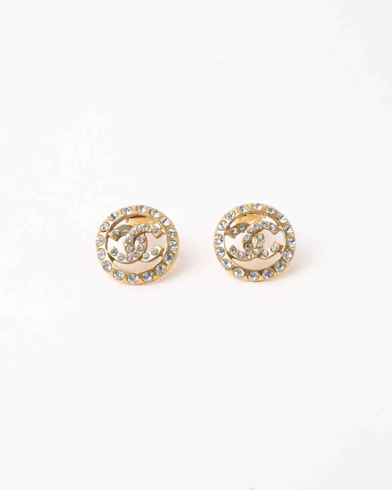 Chanel Rhinestone Earrings