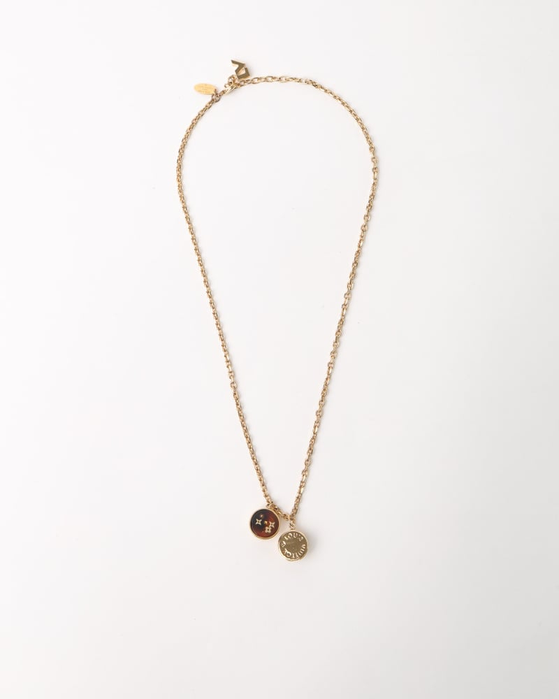 Louis Vuitton Half Sphere Resin Art Deco Necklace