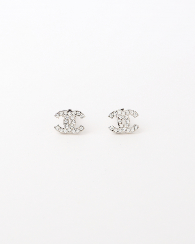 Chanel CC Rhinestone Earrings