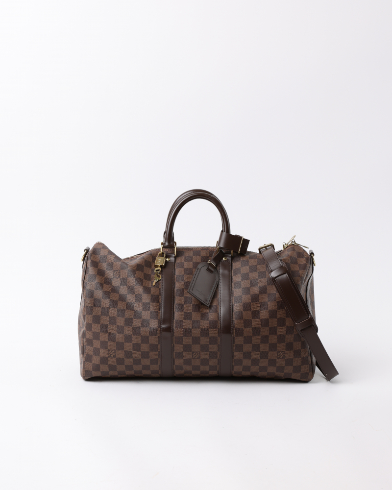 Louis Vuitton Damier Ebene Keepall Bandouliere 45 Weekend Bag