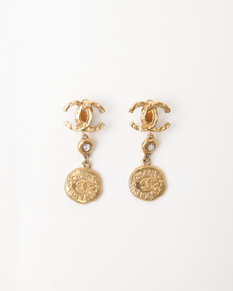 Chanel CC Plate Clip-on Earrings