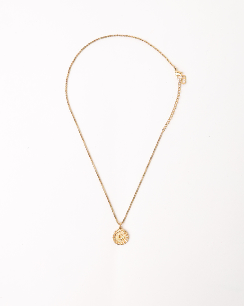 Christian Dior Medallion Gold-toned Necklace