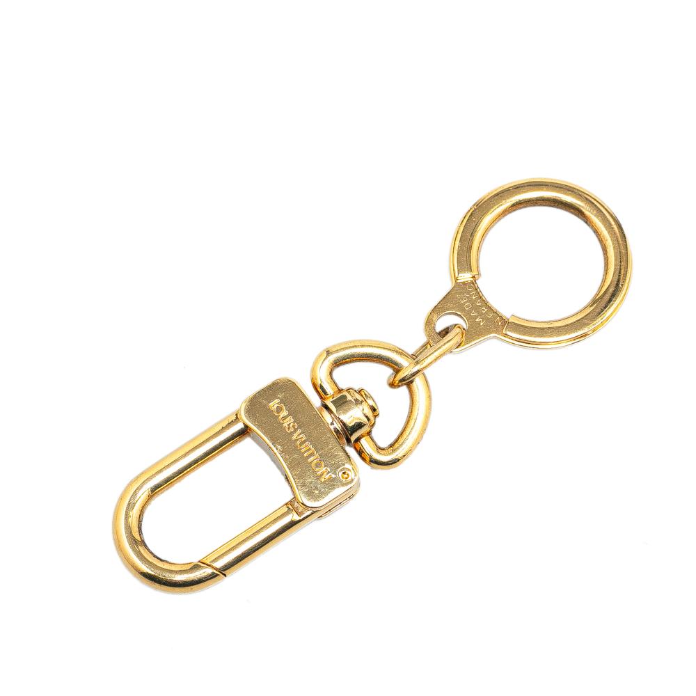 Louis Vuitton B Louis Vuitton Gold Brass Metal Pochette Extender Key Ring France