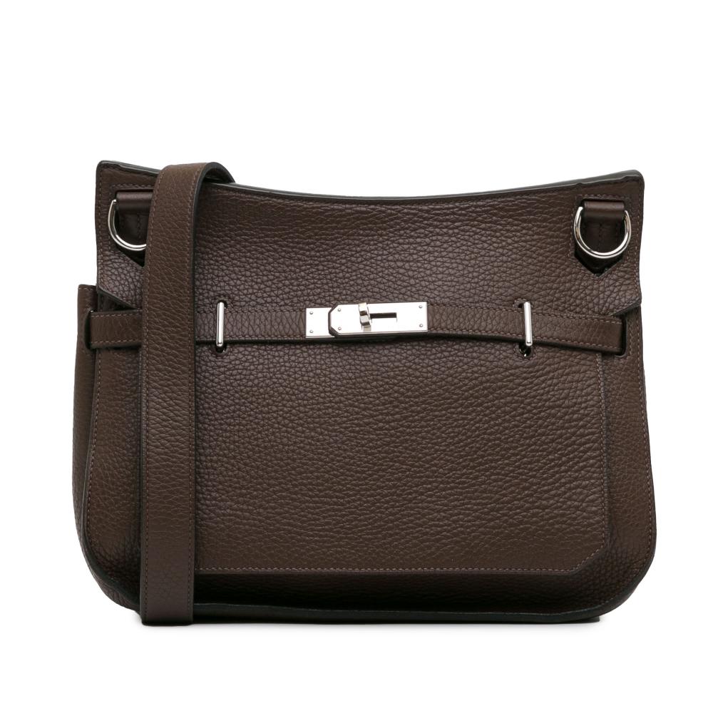 Hermès AB Hermès Brown Dark Brown Calf Leather Clemence Jypsiere 28 France