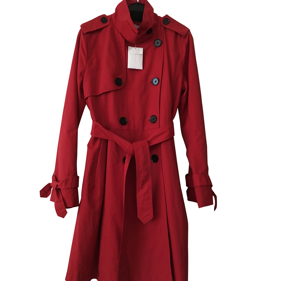 gap red trench coat