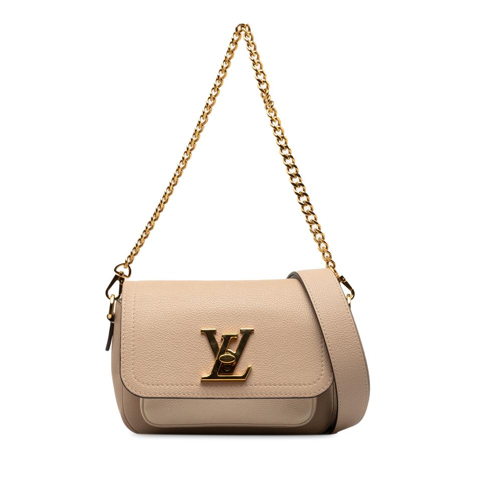 Louis Vuitton AB Louis Vuitton Brown Taupe Calf Leather Lockme Tender France