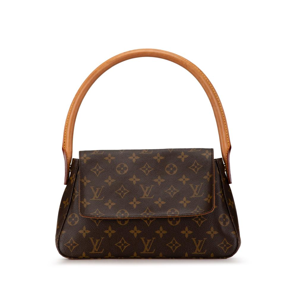 Louis Vuitton B Louis Vuitton Brown Monogram Canvas Canvas Monogram Looping Mini France