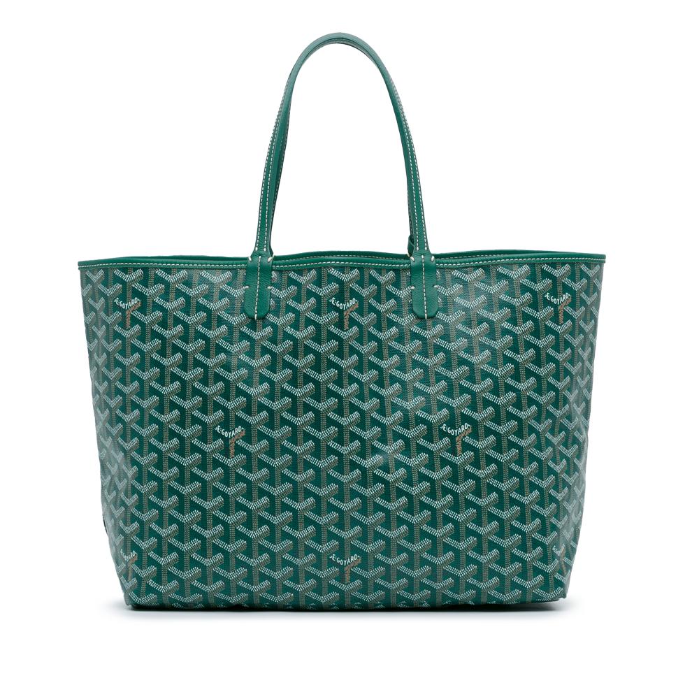 Goyard AB Goyard Green Coated Canvas Fabric Goyardine Saint Louis PM France