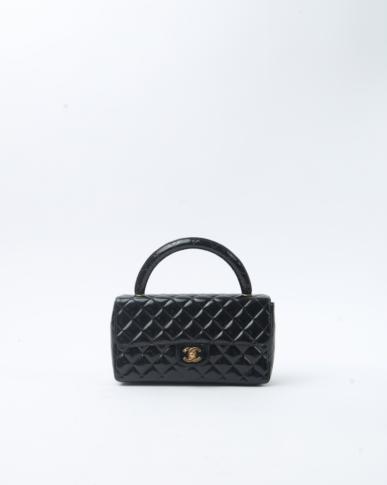 Chanel Patent Top Handle Bag