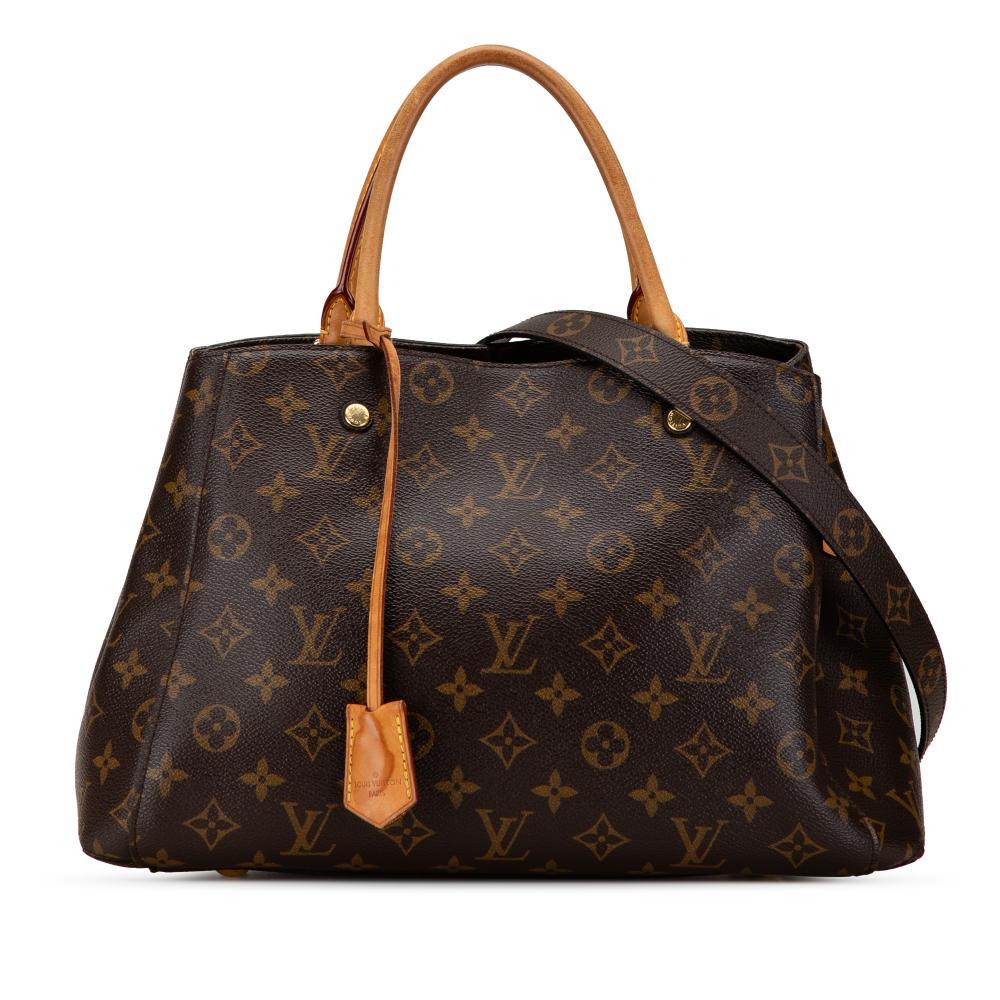 Louis Vuitton B Louis Vuitton Brown Monogram Canvas Canvas Monogram Montaigne MM Spain