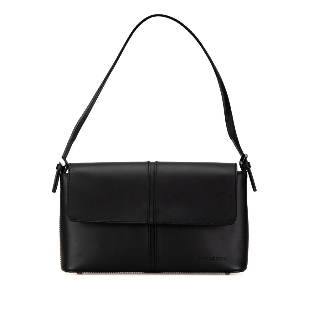 Burberry B Burberry Black Calf Leather Shoulder Bag United Kingdom