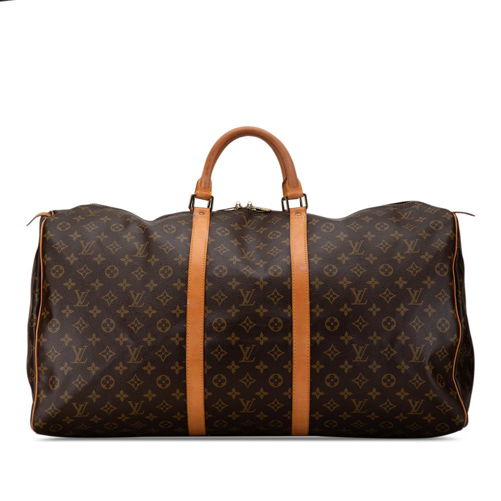 Louis Vuitton B Louis Vuitton Brown Monogram Canvas Canvas Monogram Keepall 60 France