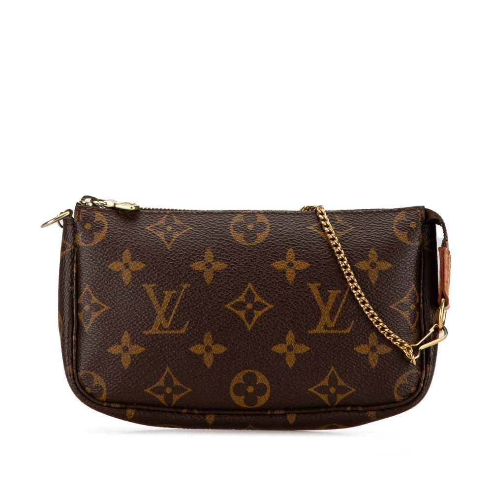 Louis Vuitton B Louis Vuitton Brown Monogram Canvas Canvas Monogram Mini Pochette Accessoires France