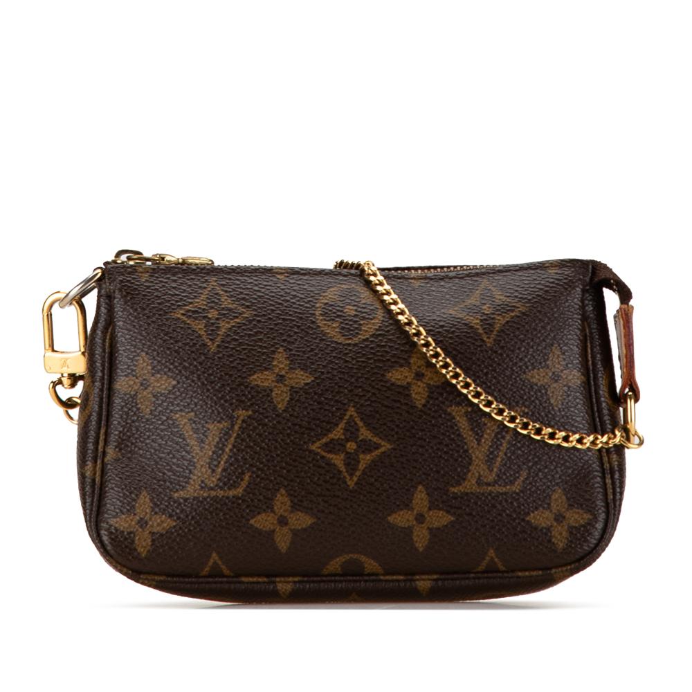 Louis Vuitton B Louis Vuitton Brown Monogram Canvas Canvas Monogram Mini Pochette Accessoires France