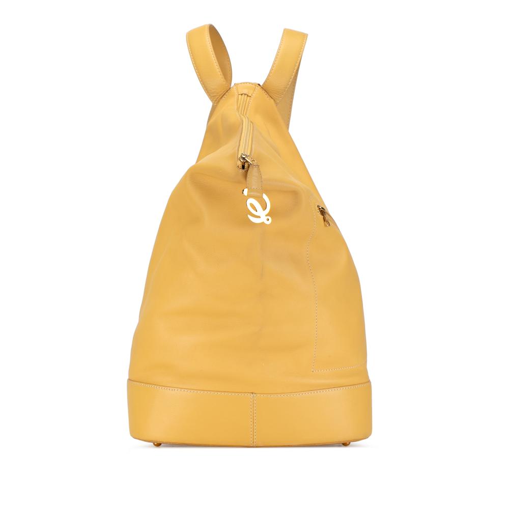 Loewe B LOEWE Yellow Calf Leather Anton Backpack Spain