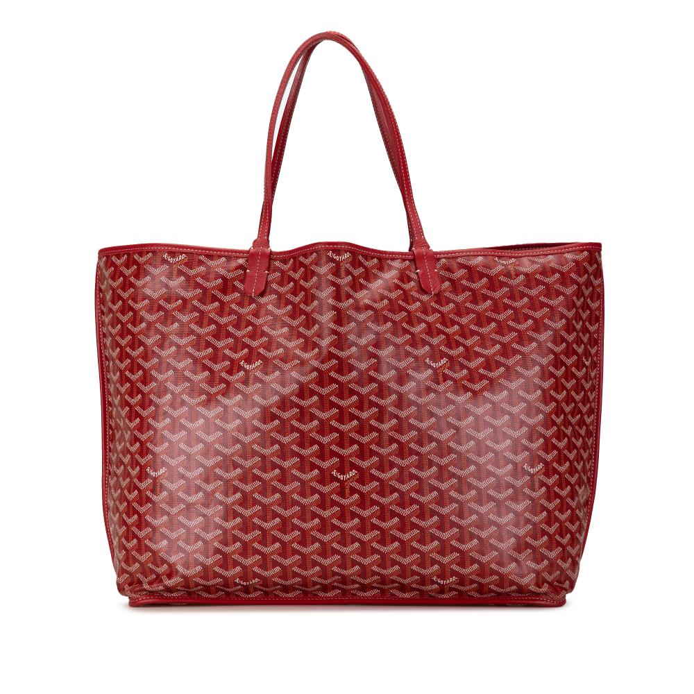 Goyard B Goyard Red Coated Canvas Fabric Goyardine Artois GM France