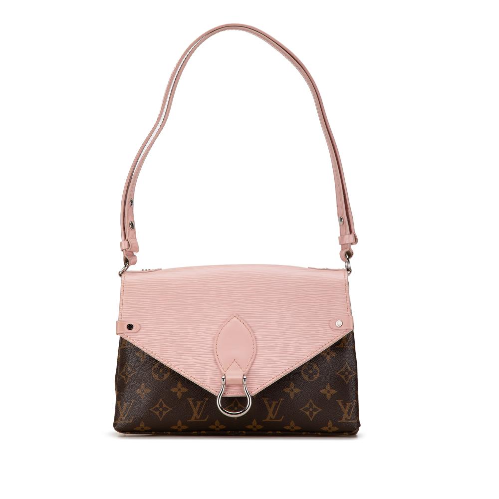 Louis Vuitton B Louis Vuitton Brown with Pink Monogram Canvas Canvas Monogram Epi Saint-Michel Spain