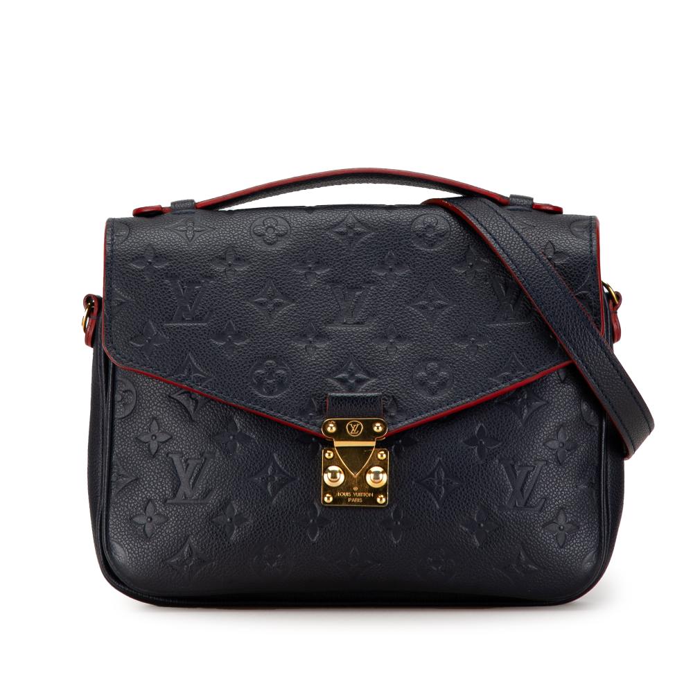 Louis Vuitton B Louis Vuitton Blue Navy Monogram Empreinte Leather Pochette Metis France