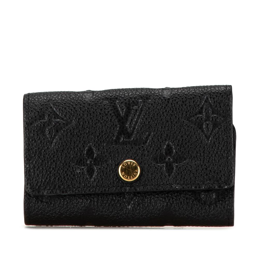 Louis Vuitton B Louis Vuitton Black Monogram Empreinte Leather 6 Key Holder France