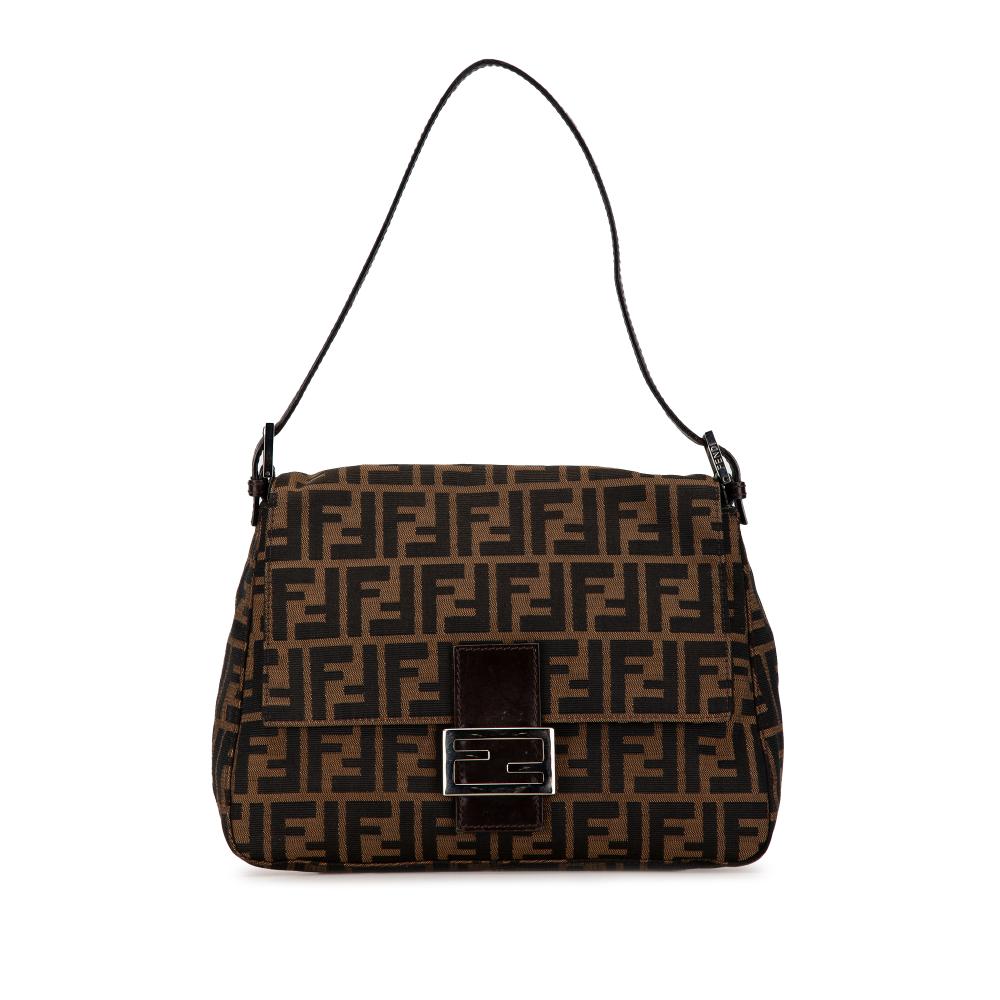 Fendi B Fendi Brown Canvas Fabric Zucca Mamma Forever Italy