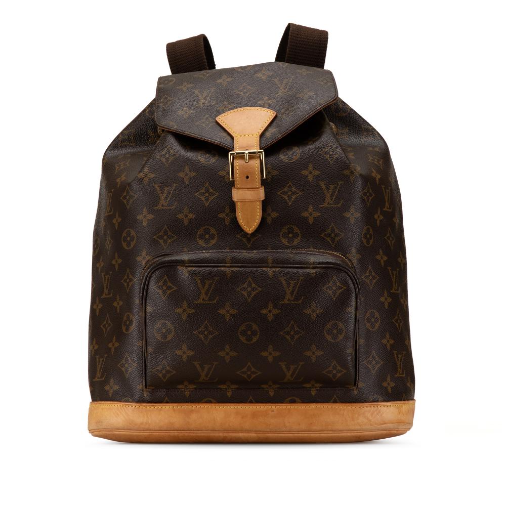 Louis Vuitton B Louis Vuitton Brown Monogram Canvas Canvas Monogram Montsouris GM France