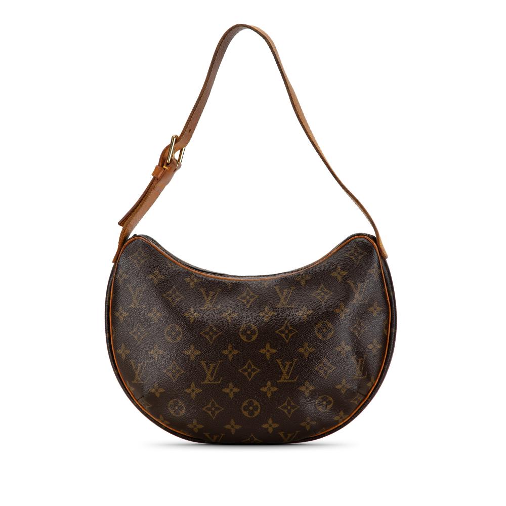 Louis Vuitton B Louis Vuitton Brown Monogram Canvas Canvas Monogram Croissant MM France