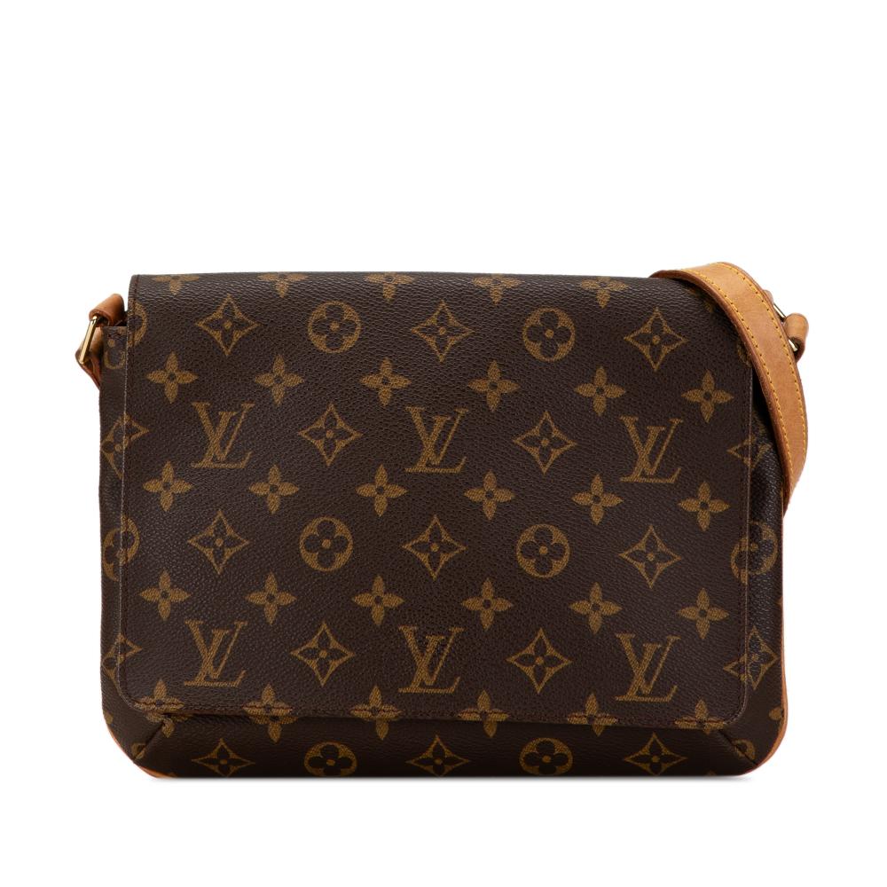 Louis Vuitton B Louis Vuitton Brown Monogram Canvas Canvas Monogram Musette Tango Short Strap France