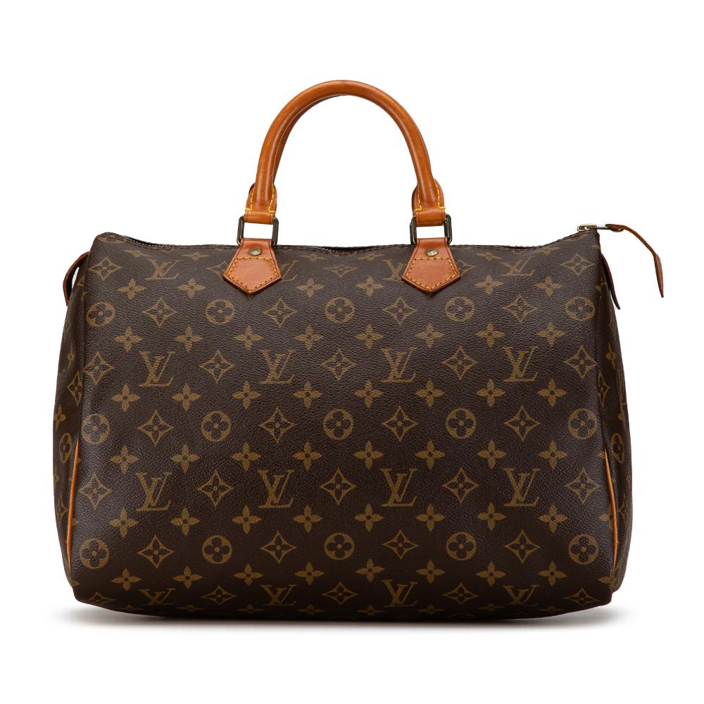 Louis Vuitton B Louis Vuitton Brown Monogram Canvas Canvas Monogram Speedy 35 France