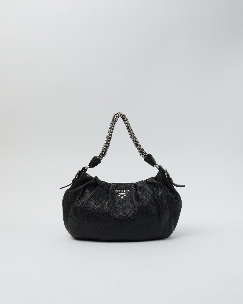 Prada Cervo Lux Chain Hobo