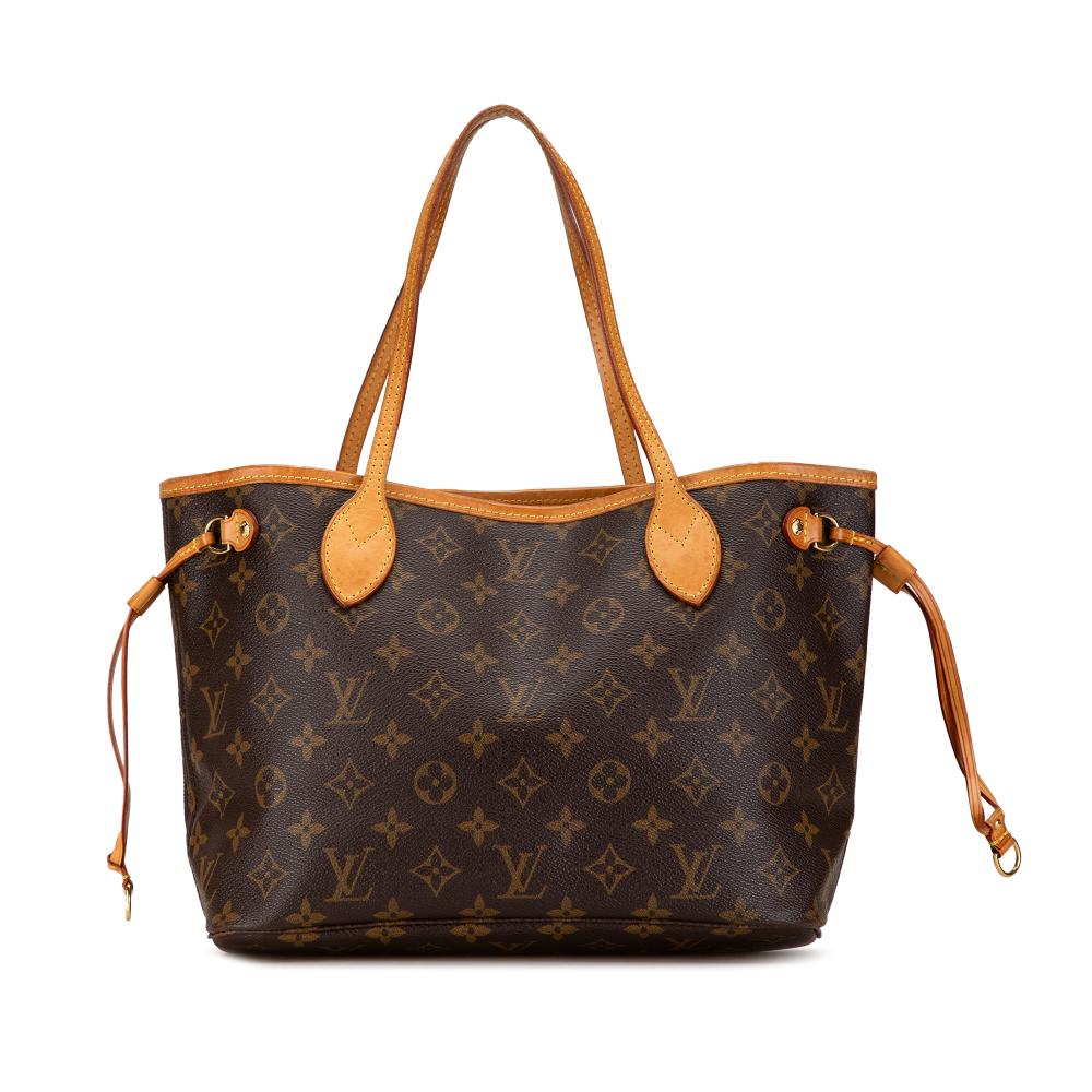 Louis Vuitton B Louis Vuitton Brown Monogram Canvas Canvas Monogram Neverfull PM France