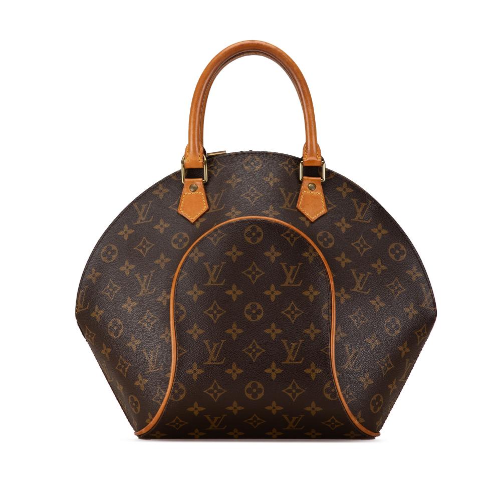 Louis Vuitton B Louis Vuitton Brown Monogram Canvas Canvas Monogram Ellipse MM France