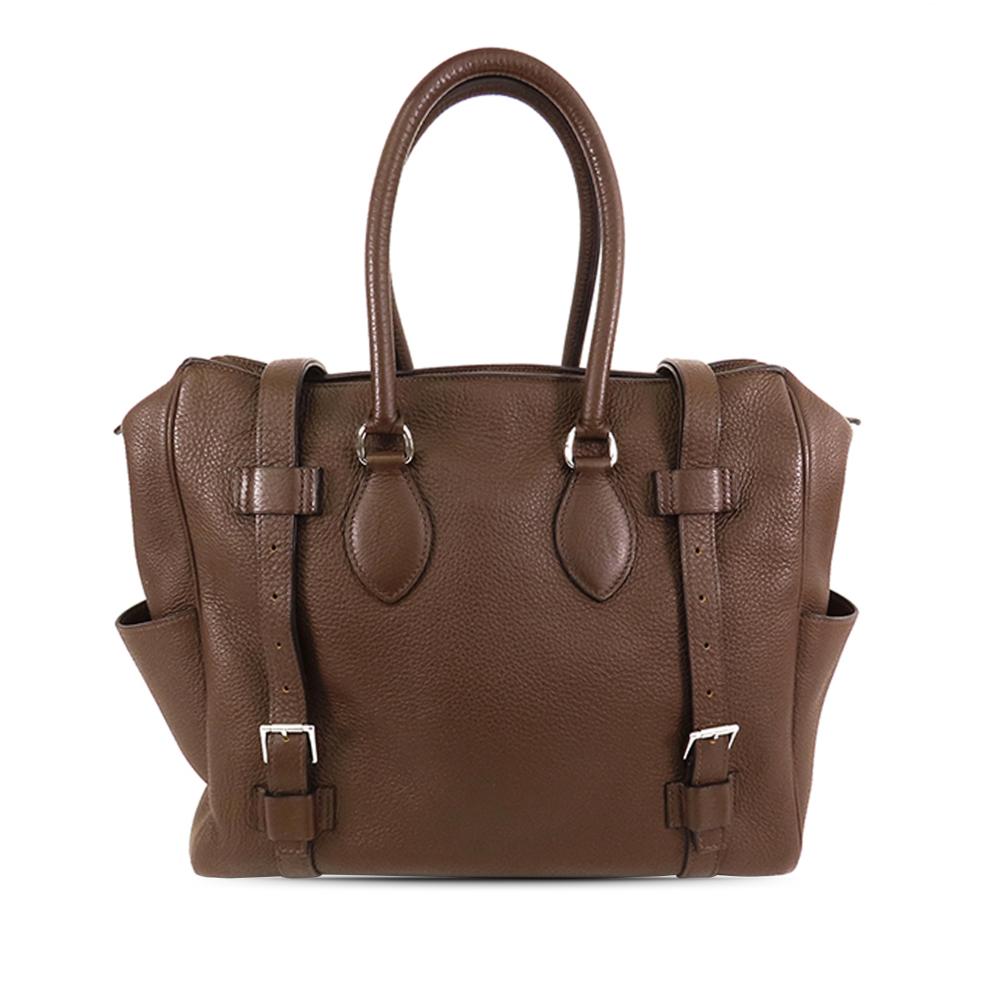 Hermès AB Hermès Brown Dark Brown Calf Leather Clemence Pursangle 35 France