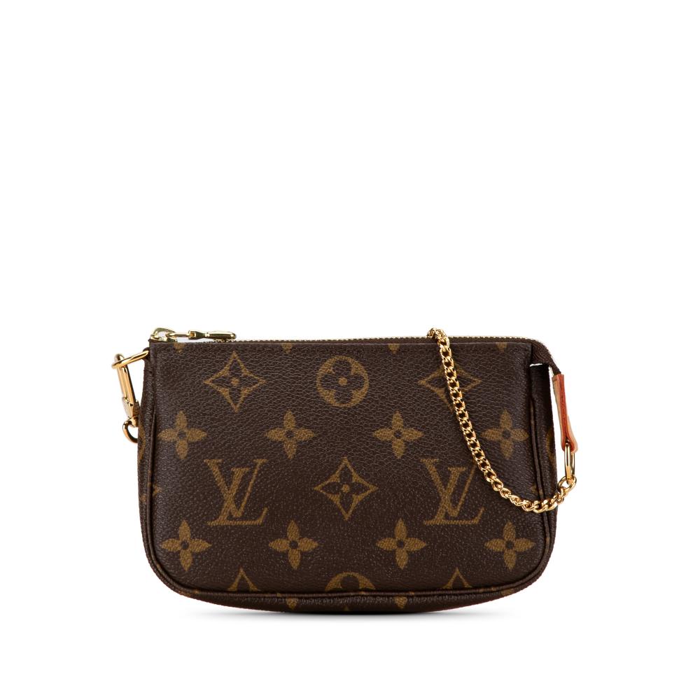 Louis Vuitton B Louis Vuitton Brown Monogram Canvas Canvas Monogram Mini Pochette Accessoires France