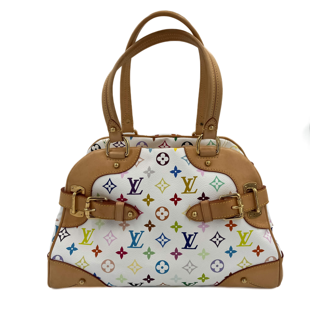 Louis Vuitton Claudia Murakami Multicolor Canvas Trunk Bag White