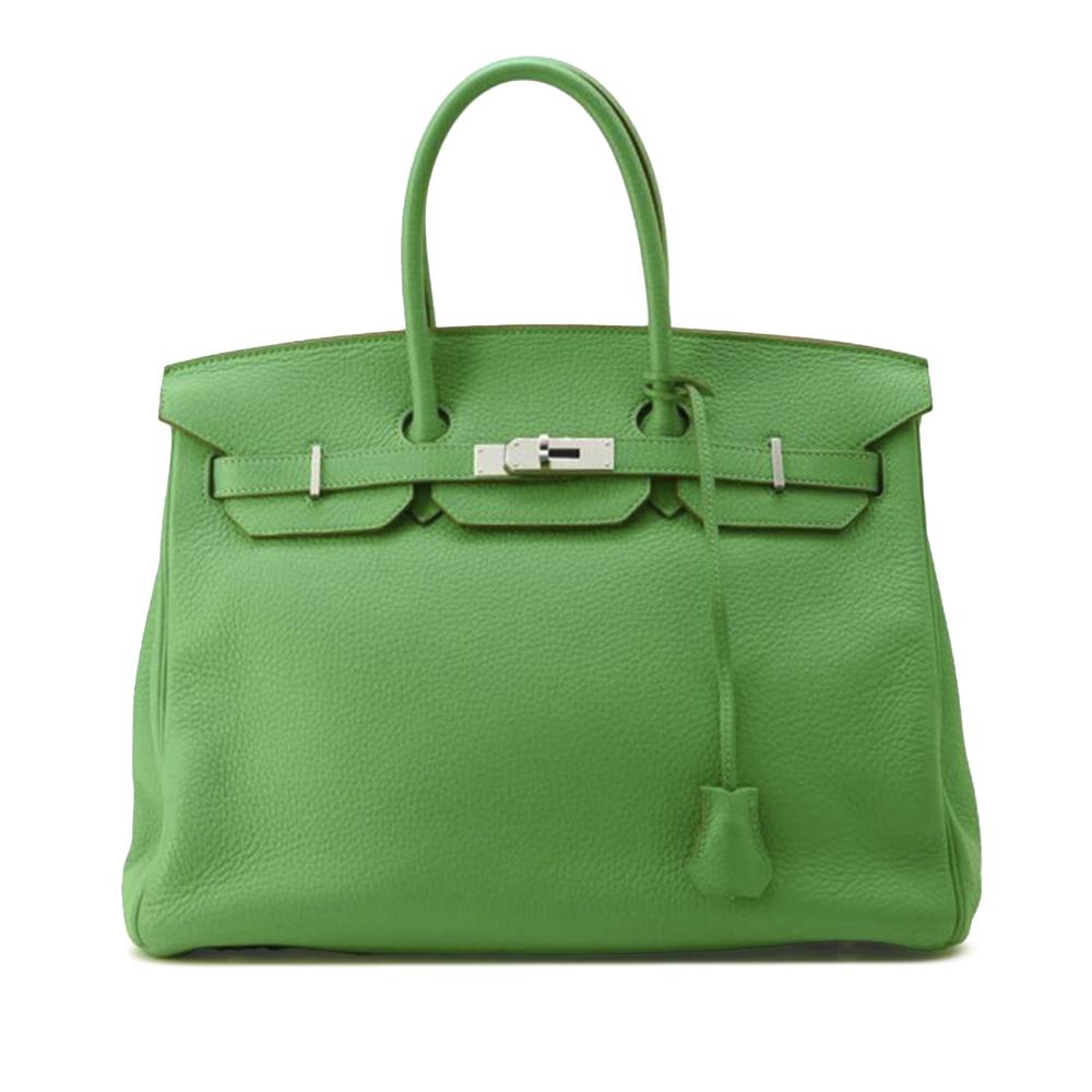 Hermès AB Hermès Green Calf Leather Clemence Birkin Retourne 35 France