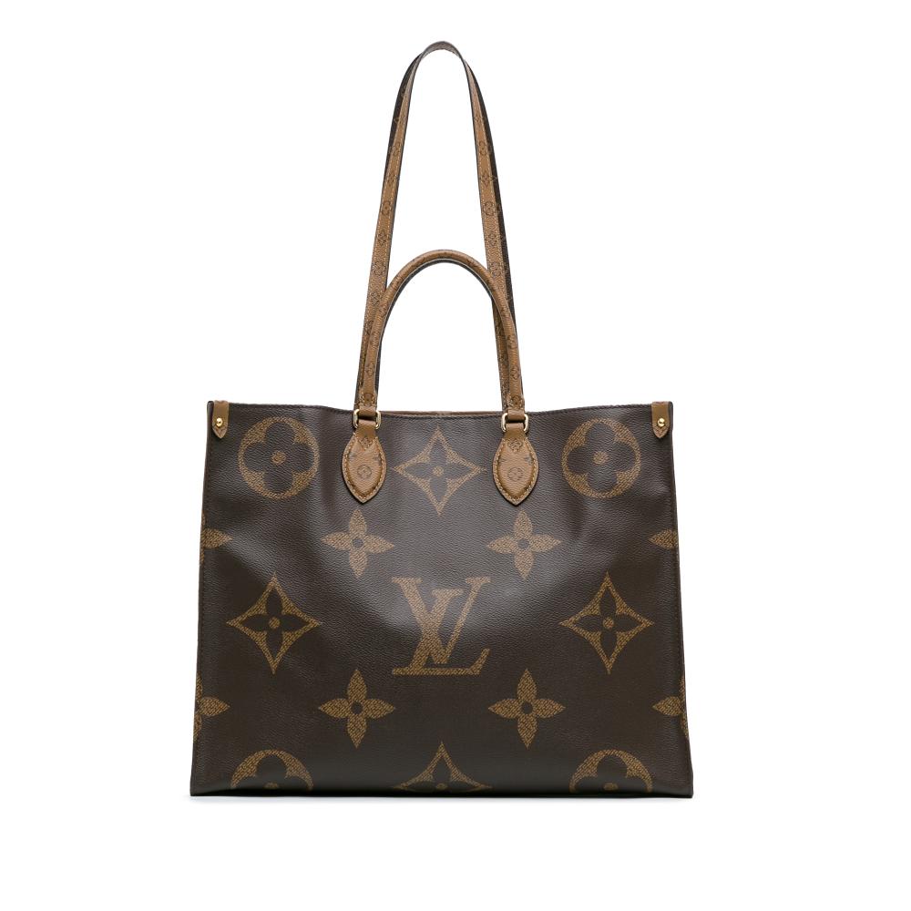 Louis Vuitton AB Louis Vuitton Brown Monogram Canvas Canvas Monogram Reverse Giant OnTheGo GM France